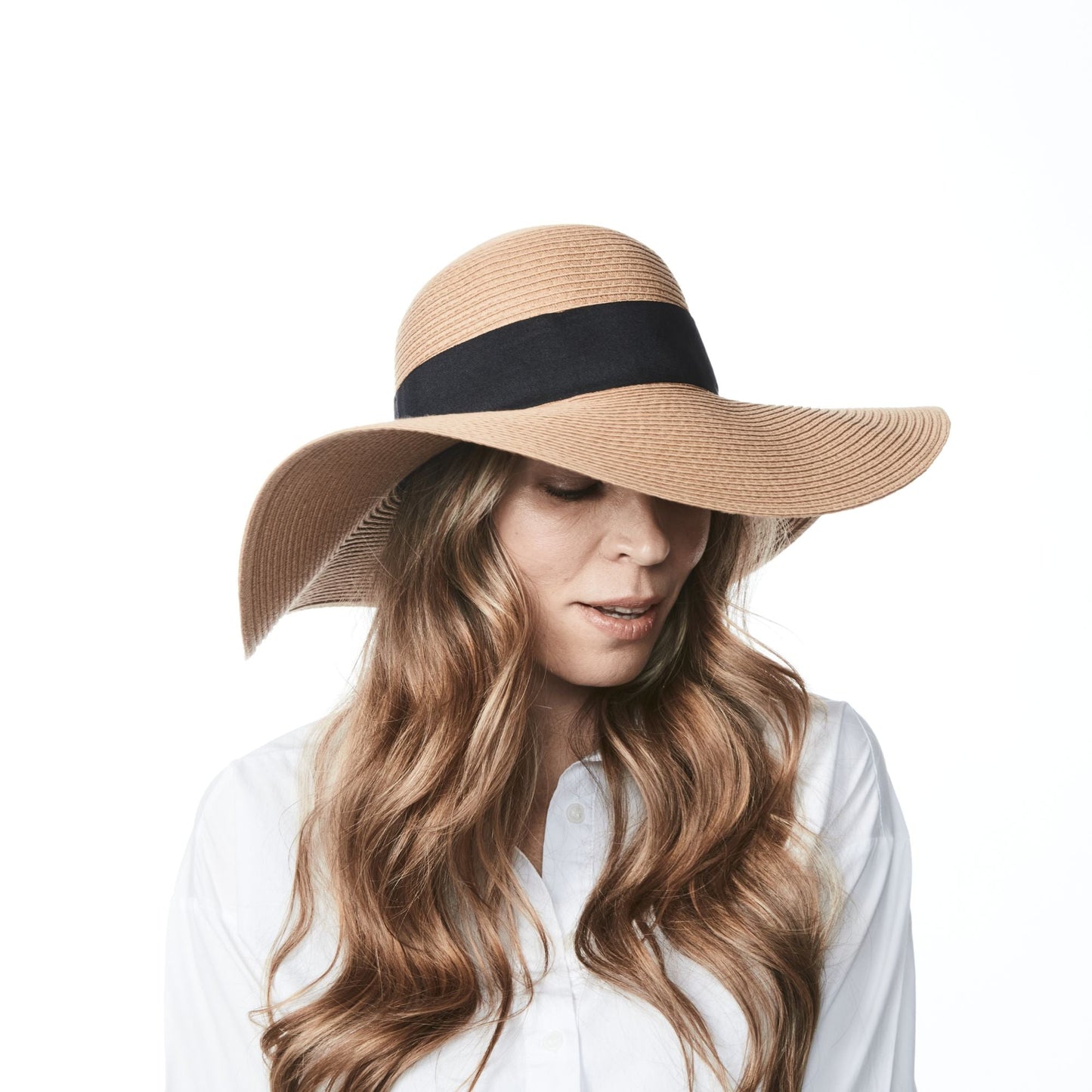 ANAELLE - FLOPPY HAT WITH RIBBON
