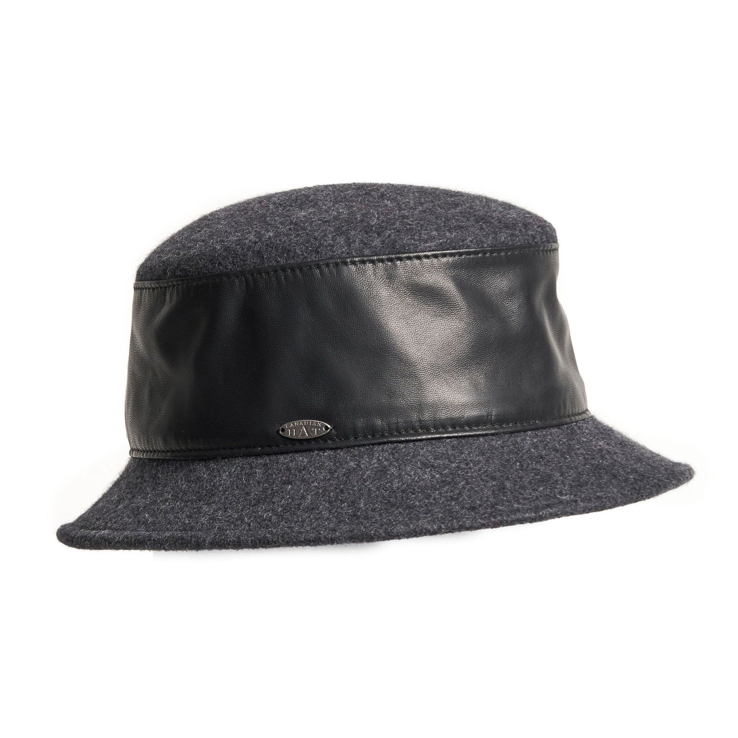 BALLIC - PACKABLE BUCKET HAT WITH LEATHER CROWN