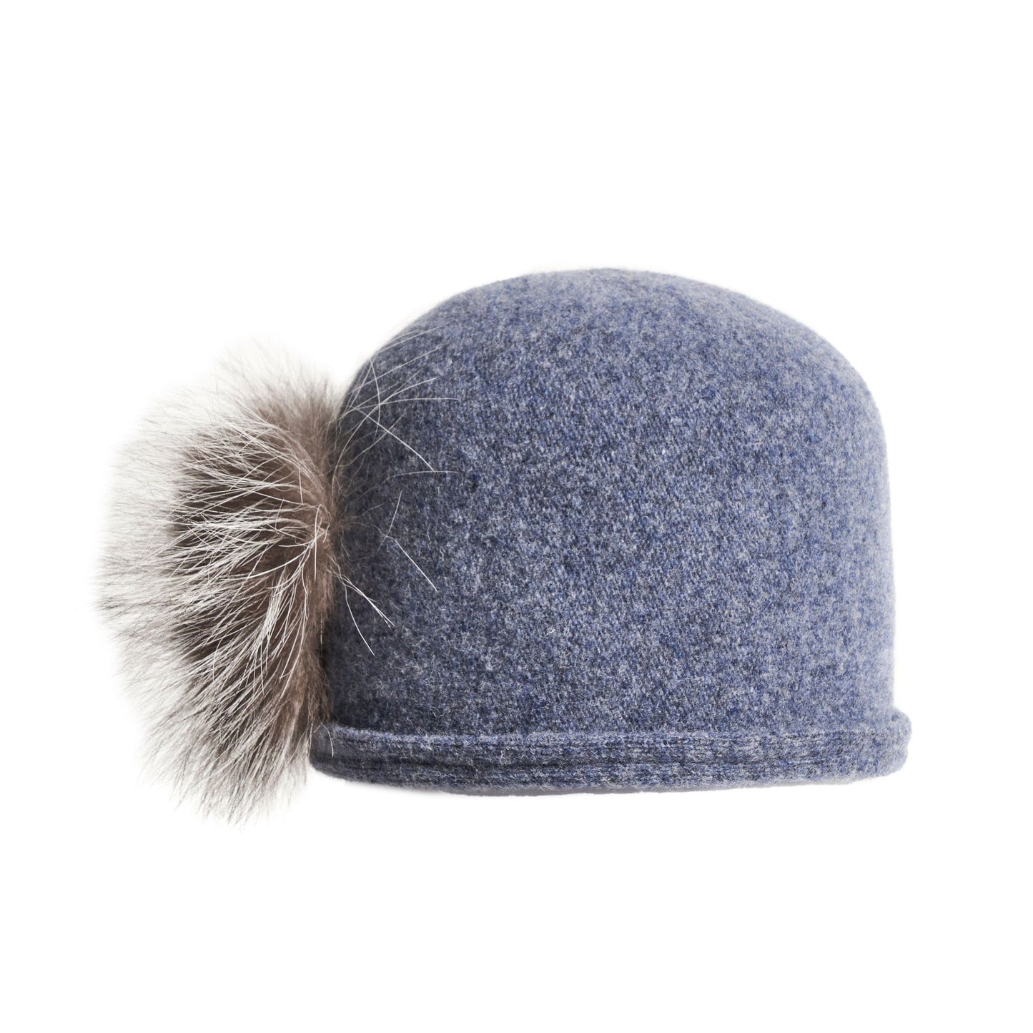 CICI - ORMOS BEANIE W SIDE UPCYCLED FUR POM