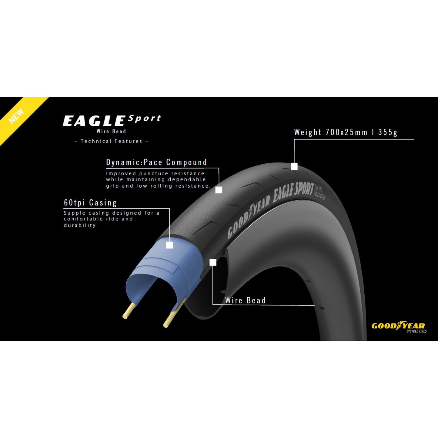 GOODYEAR Tire Eagle Sport Tube Type