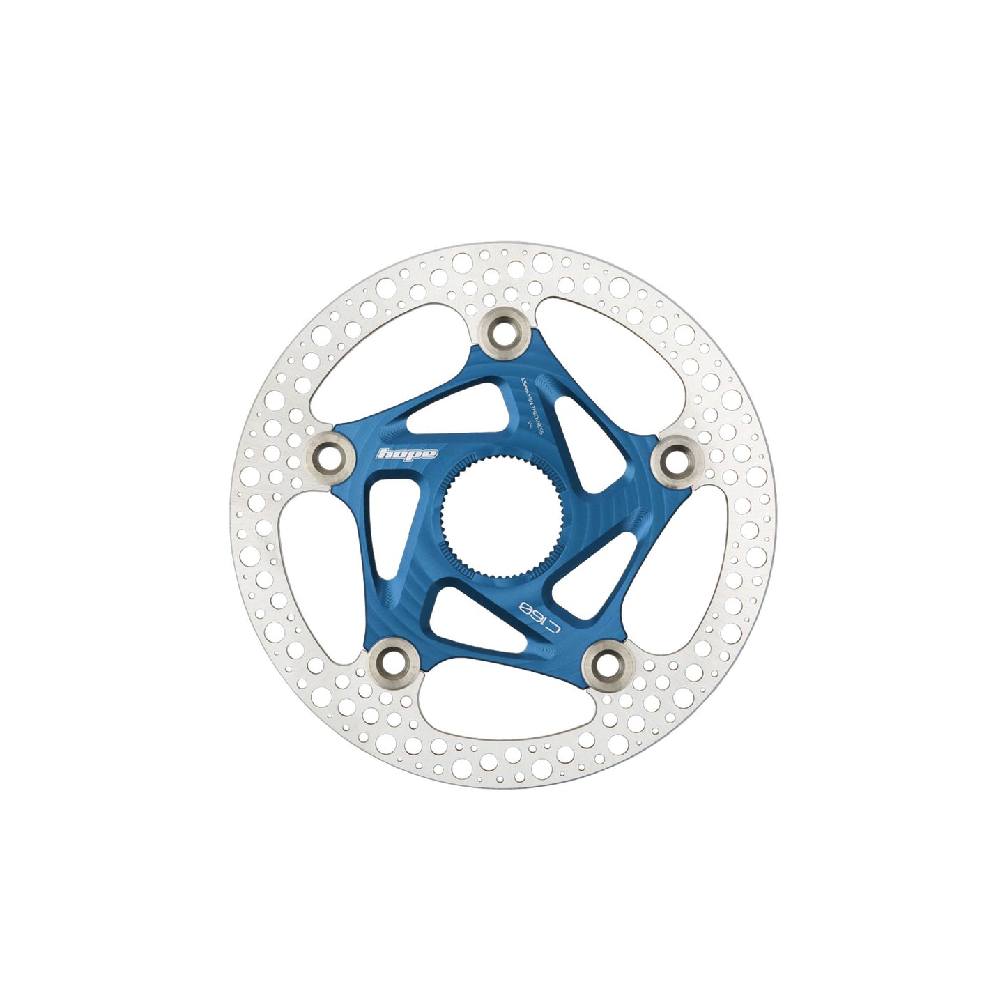 HOPE PART BRAKE ROTOR FLOATING DISC 160MM CENTRE LOCK BLUE