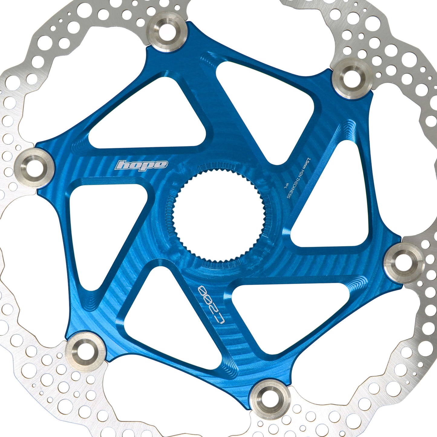 HOPE PART BRAKE MTB CENTRE LOCK DISC 200MM BLUE