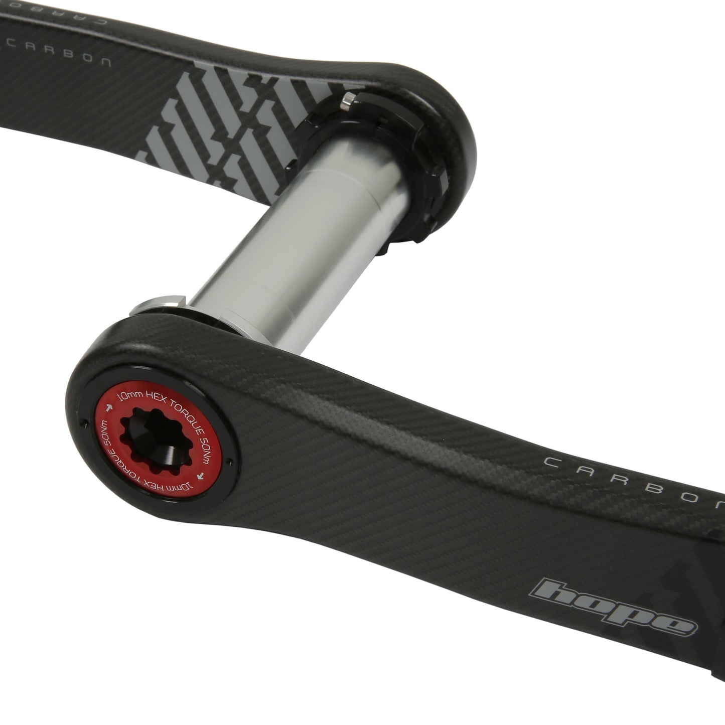 HOPE CRANKSET CARBON CRANKSET NO SPIDER 68/73MM 165MM - RED