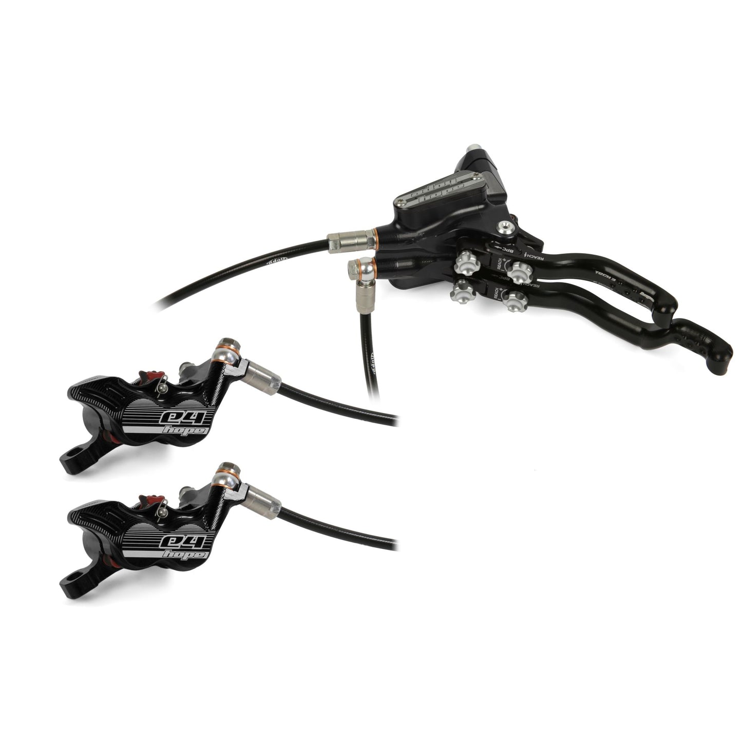 HOPE BRAKE TECH 3 E4 DUO NO ROTOR BLACK L/H