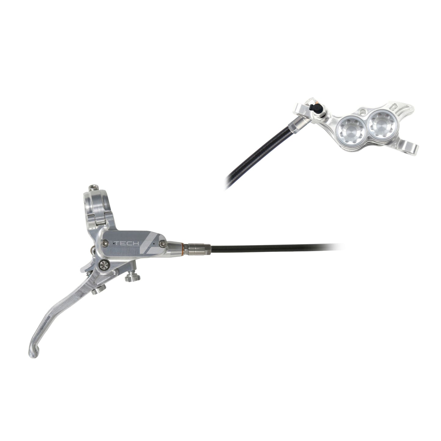 HOPE BRAKE TECH 4 E4 SANS ROTOR ARGENT/ARGENT DROITE