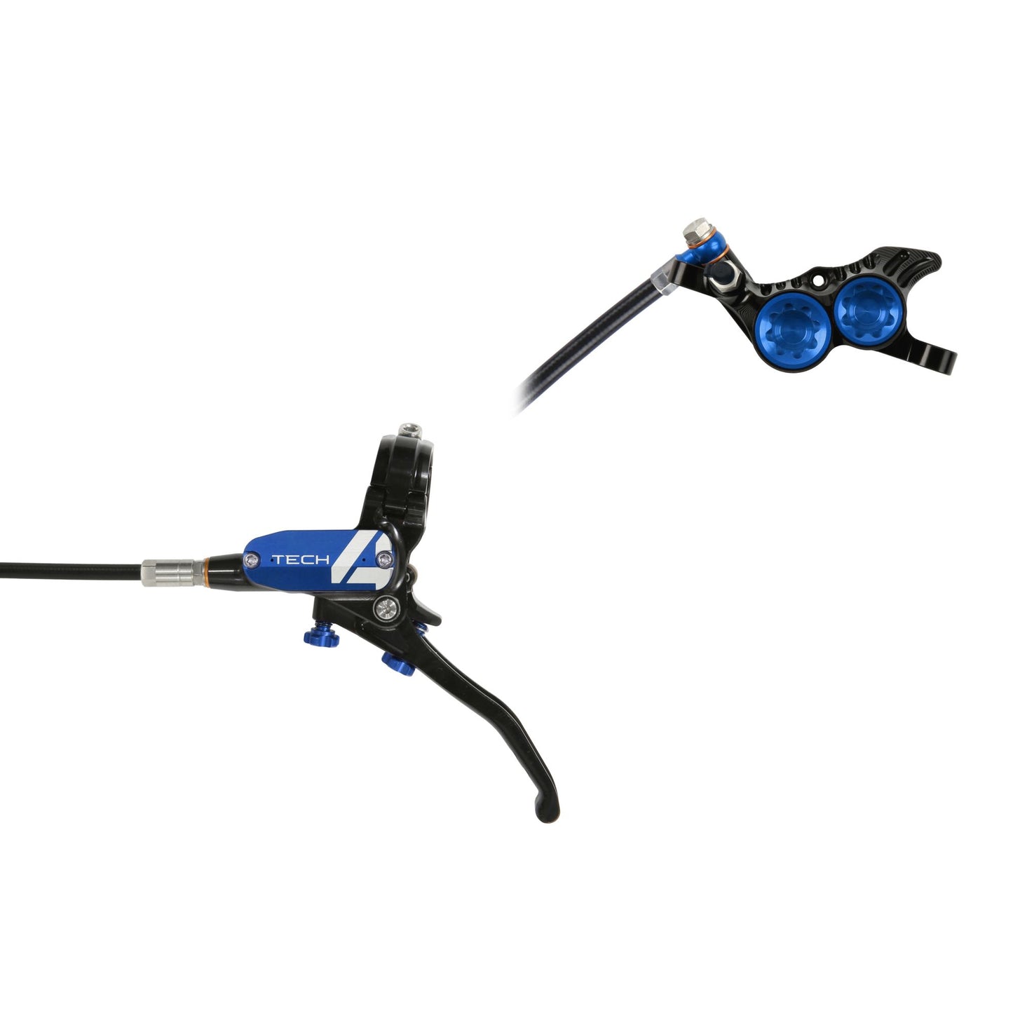 HOPE BRAKE TECH 4 V4 NO ROTOR BLACK/BLUE L/H