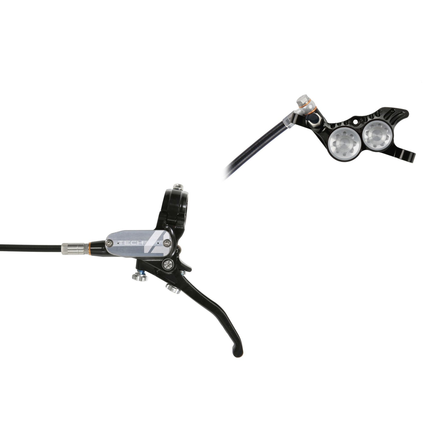 HOPE BRAKE TECH 4 V4 NO ROTOR BLACK/SILVER L/H