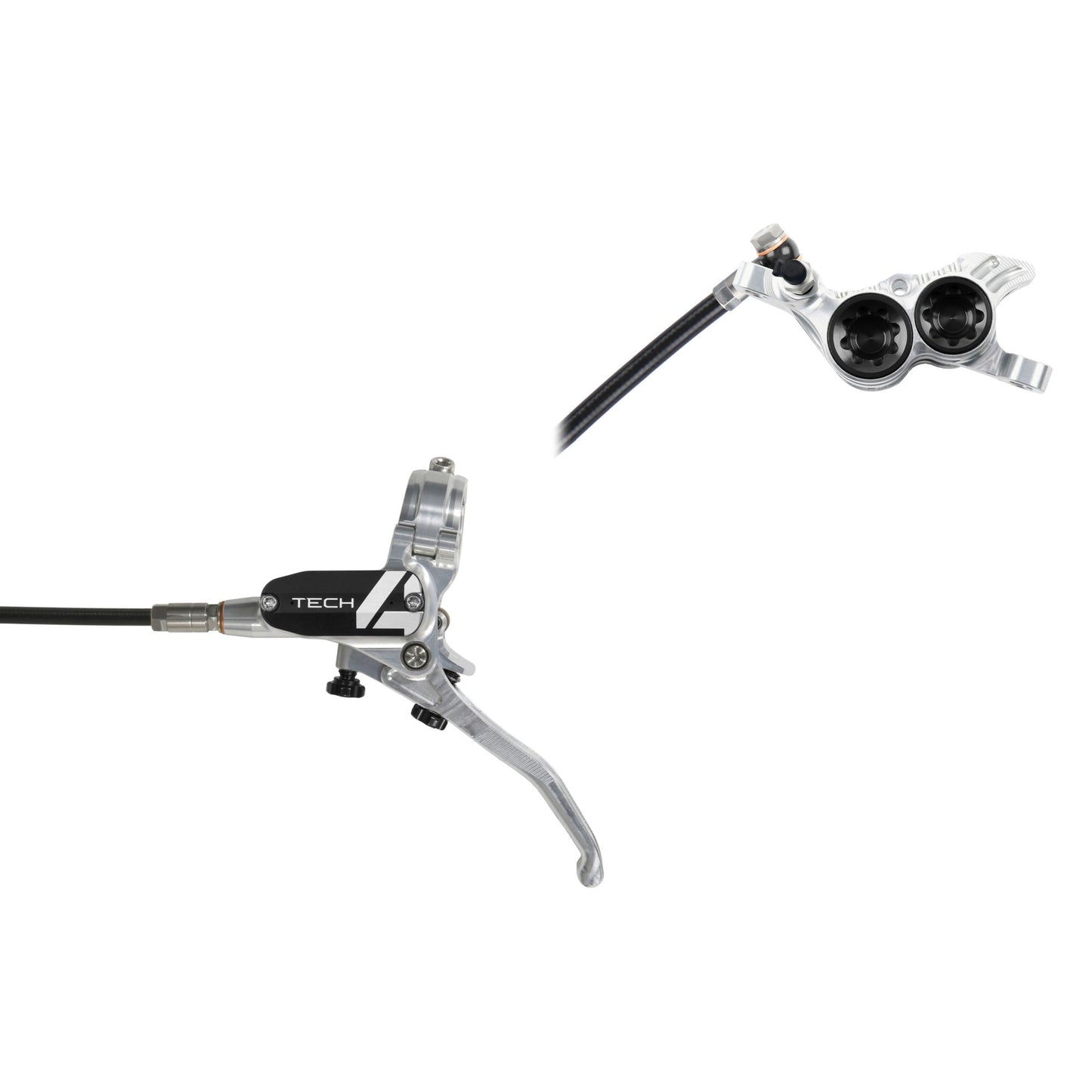 HOPE BRAKE TECH 4 V4 NO ROTOR SILVER/BLACK L/H