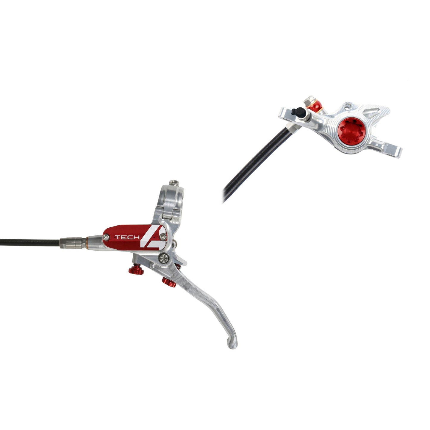 HOPE BRAKE TECH 4 X2 NO ROTOR SILVER/RED L/H