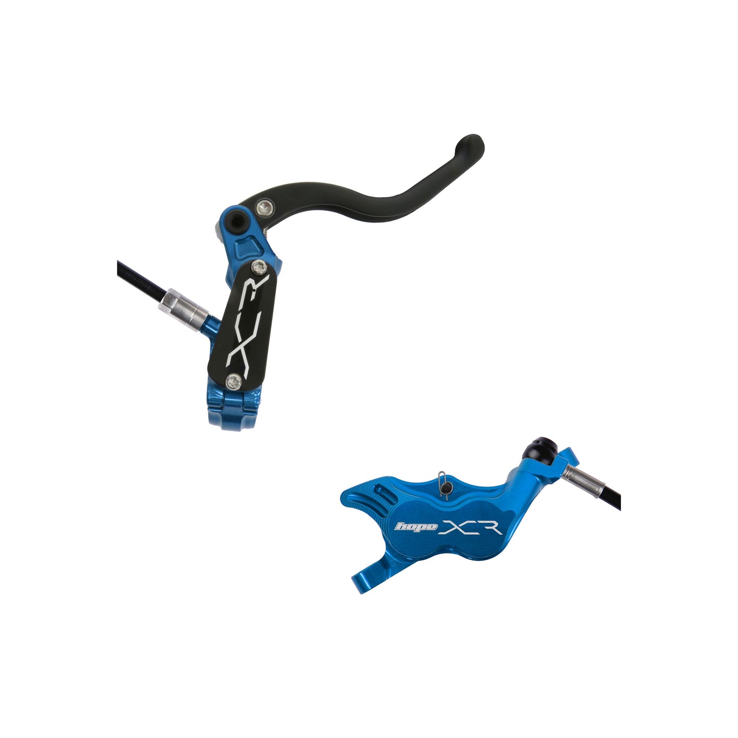 HOPE BRAKE XCR PRO E4 REAR - NO ROTOR - BLUE - RH