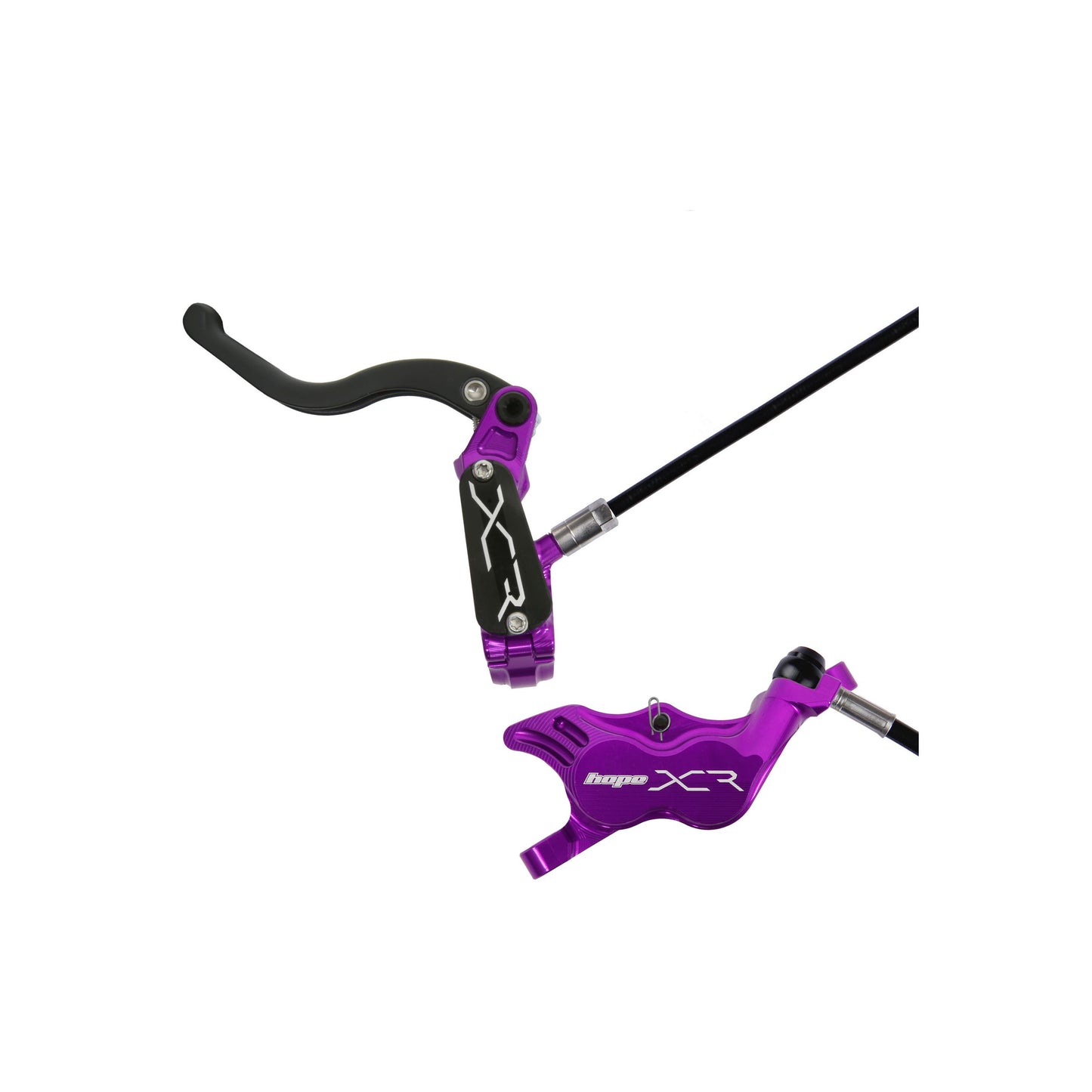 HOPE BRAKE XCR PRO E4 FRONT - NO ROTOR - PURPLE - LH