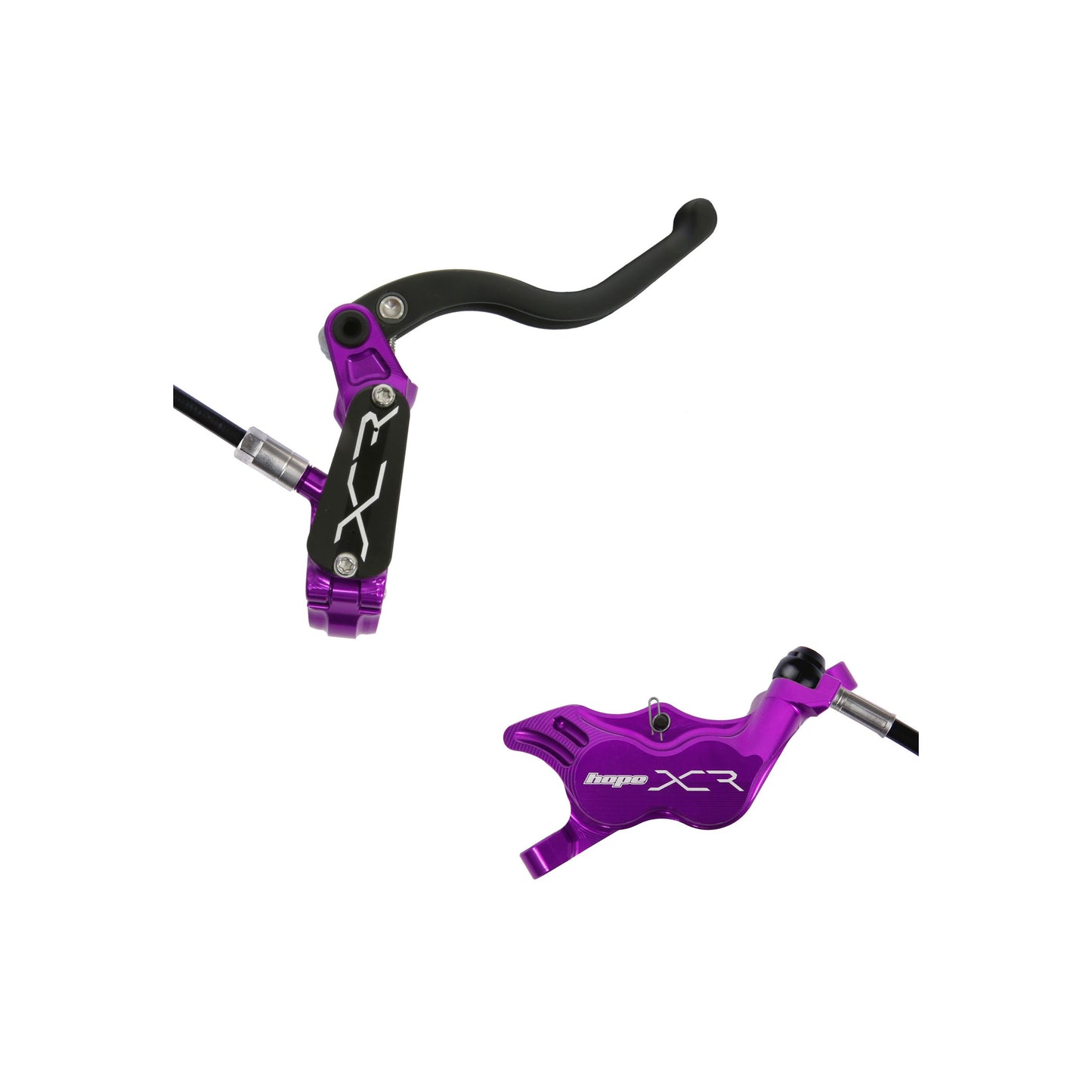 HOPE BRAKE XCR PRO E4 REAR - NO ROTOR - PURPLE - RH
