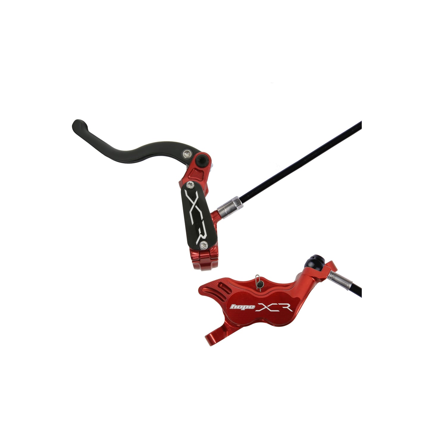 HOPE BRAKE XCR PRO E4 FRONT - NO ROTOR - RED - LH