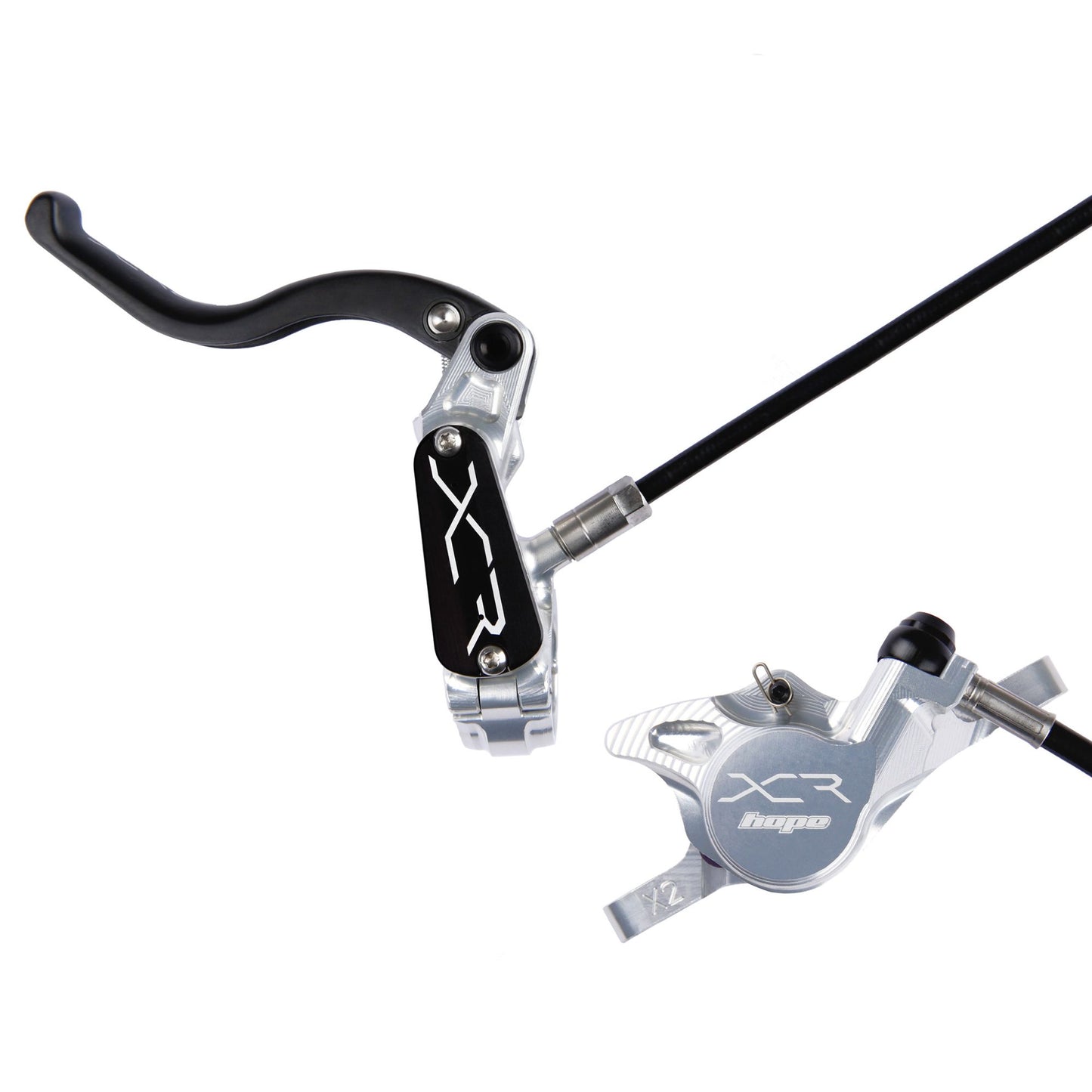HOPE BRAKE XCR X2 FRONT NO ROTOR SILVER L/H