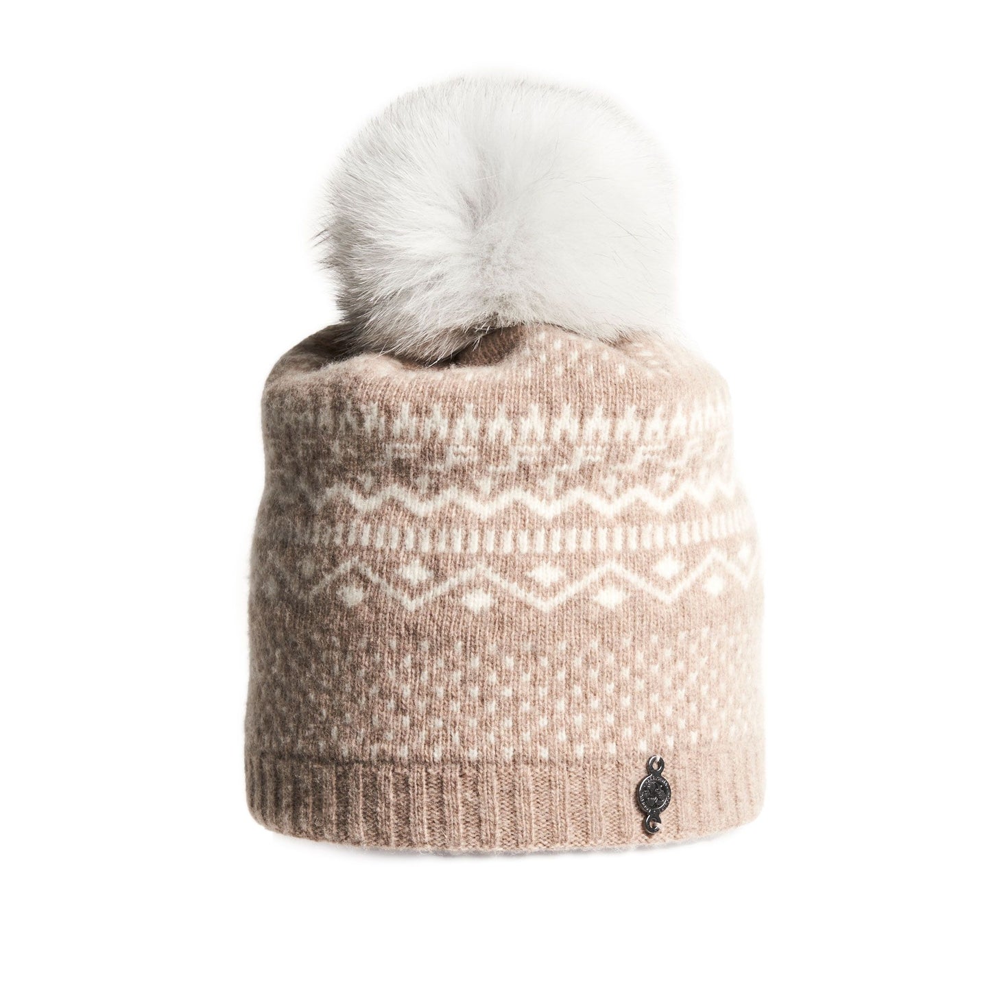ROMY -P BEANIE W FUR POM