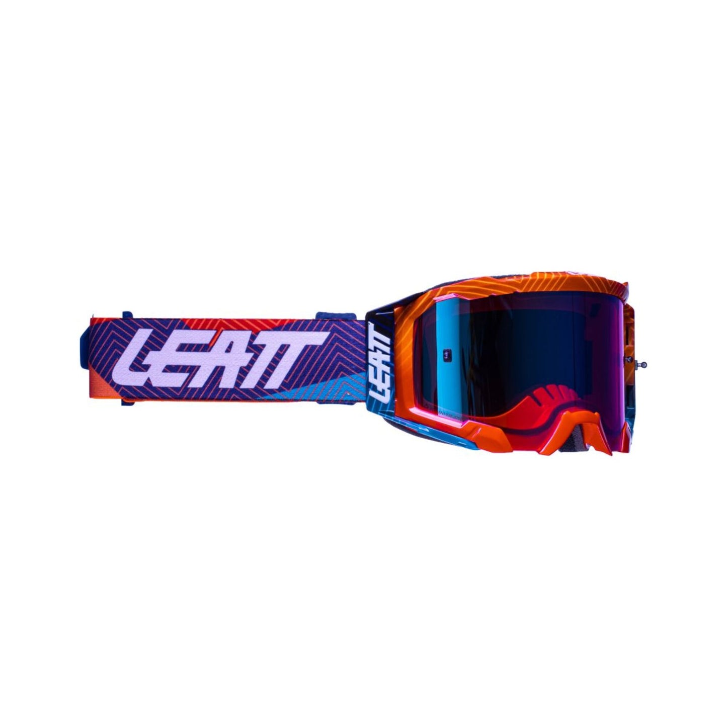 LEATT PROTECTION GOGGLE VELOCITY 5.5 NEON ORANGE WITH IRIZ BLUE UC 26% LENS