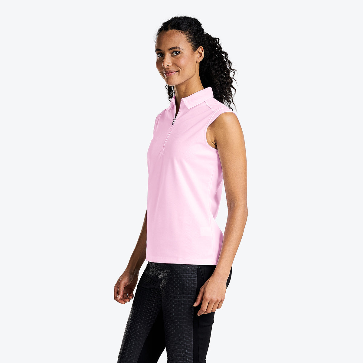 Nikki Sleeveless Polo Quiet Pink