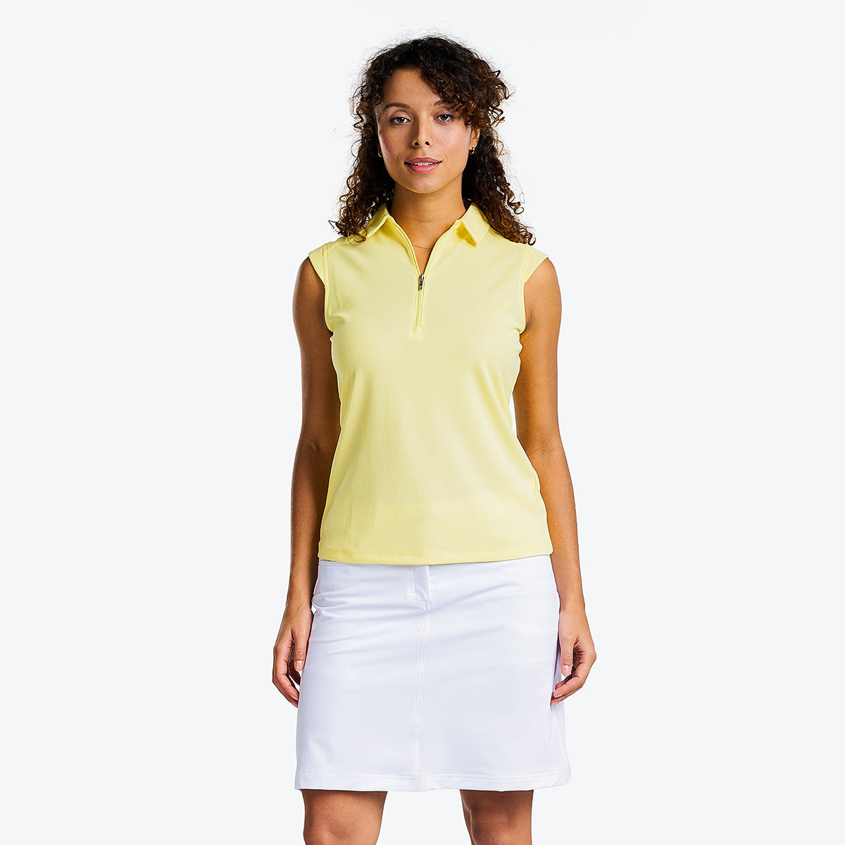 Nikki Sleeveless Polo Lemonade