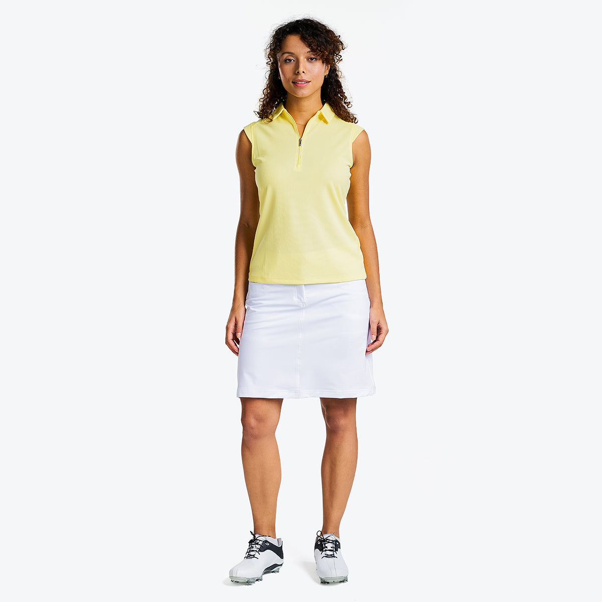 Nikki Sleeveless Polo Lemonade