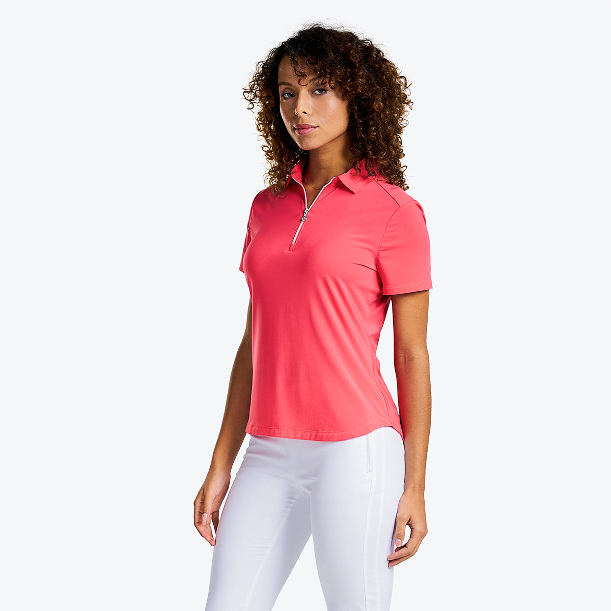 Naila Short Sleeve Polo Geranium