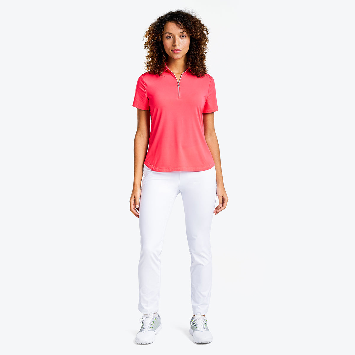 Naila Short Sleeve Polo Geranium