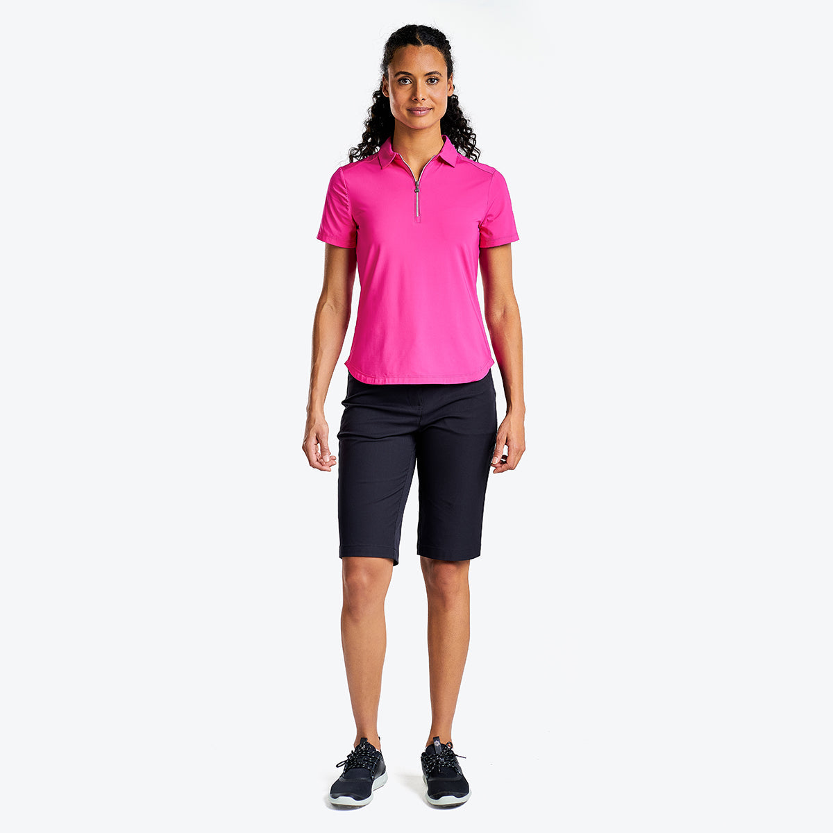 Naila Short Sleeve Polo Magenta
