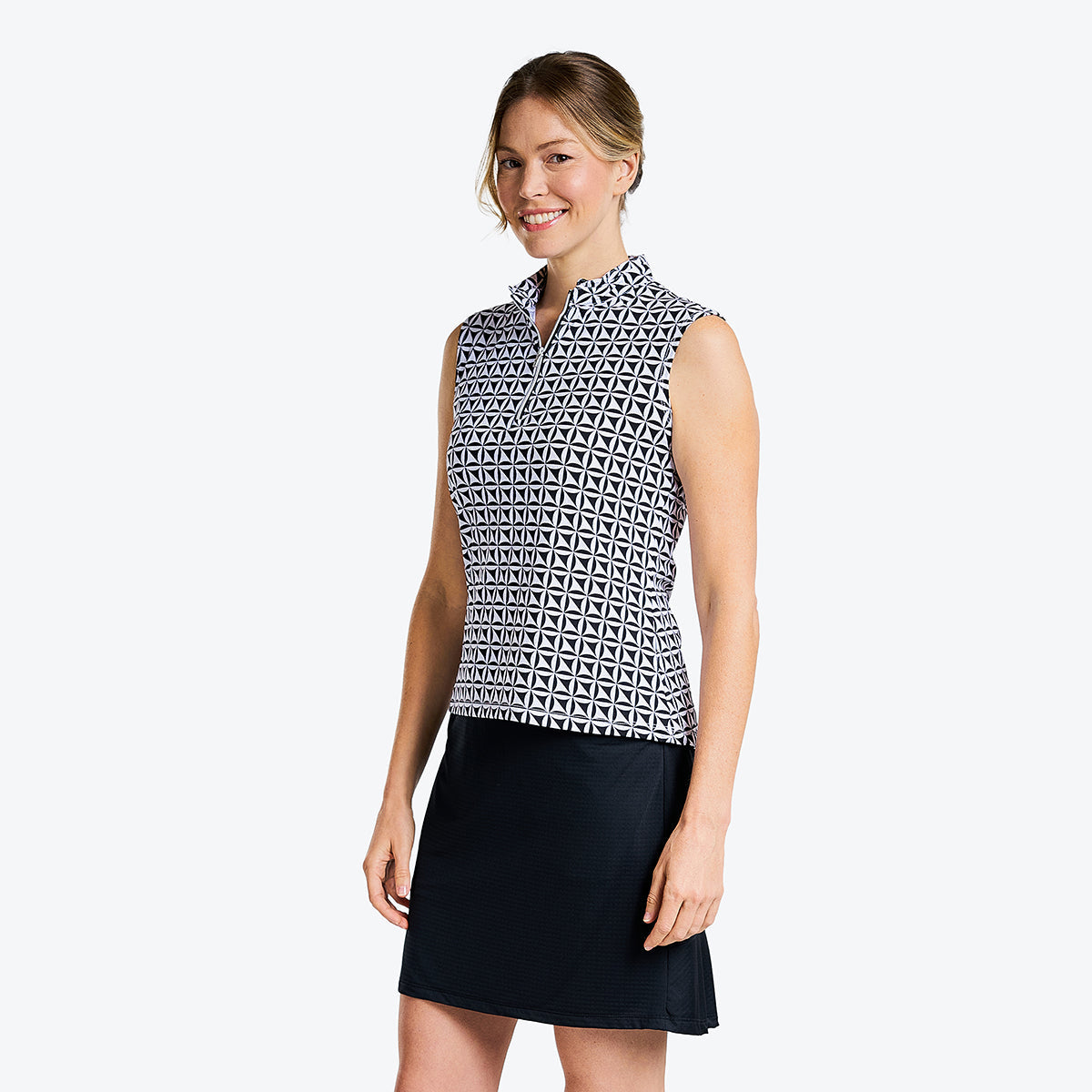 Lydie Sleeveless Mock Black