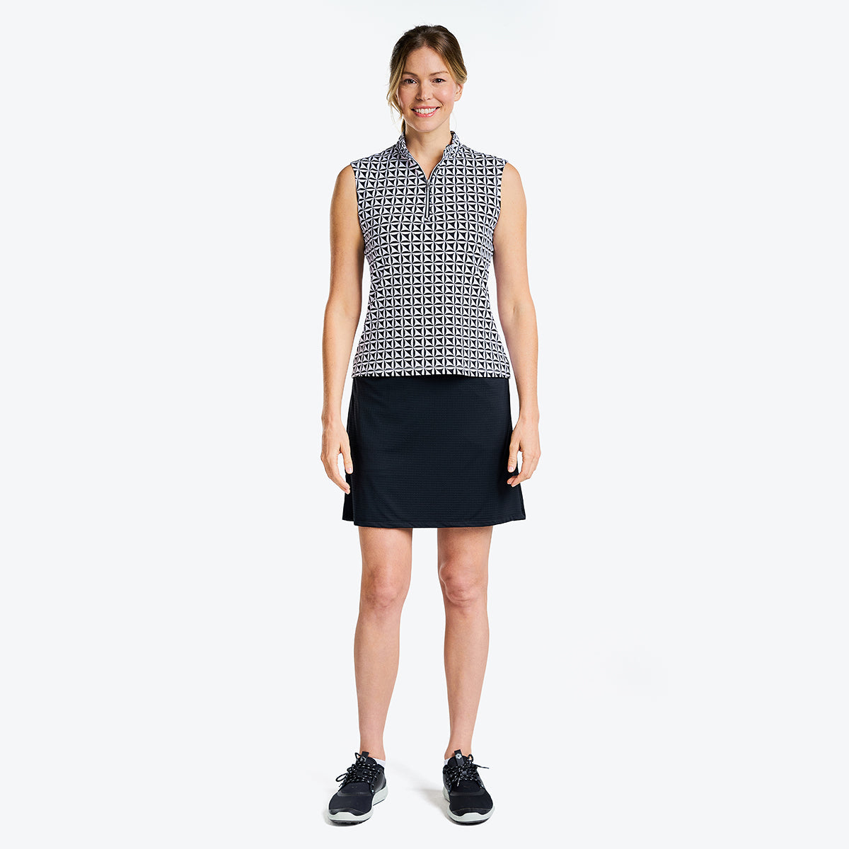 Lydie Sleeveless Mock Black