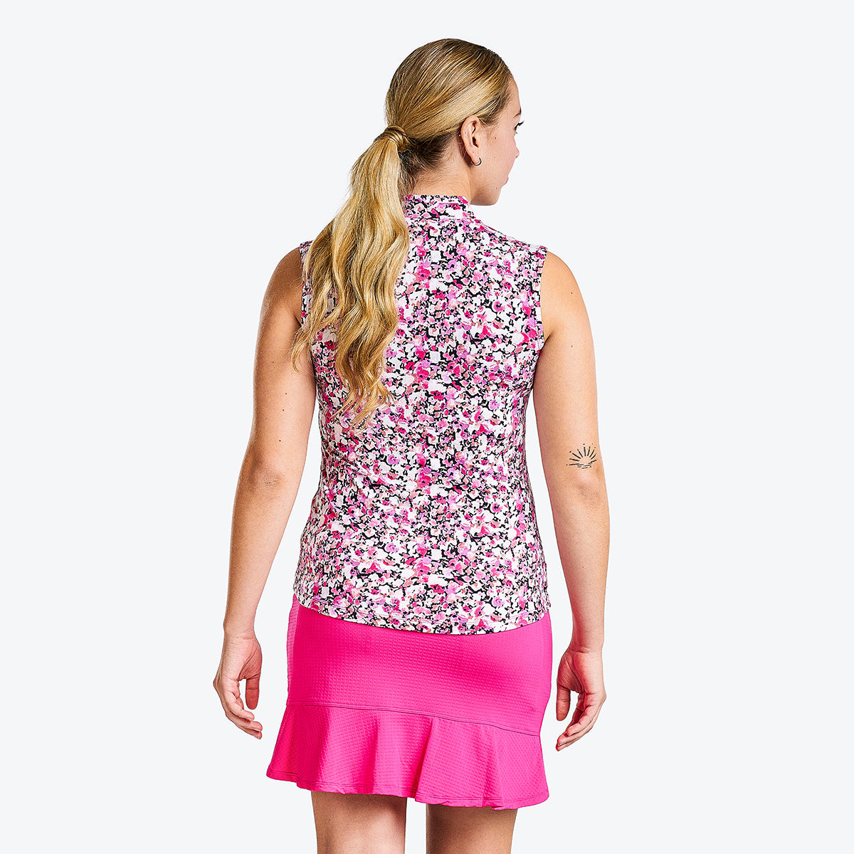Linsay Sleeveless Mock Magenta