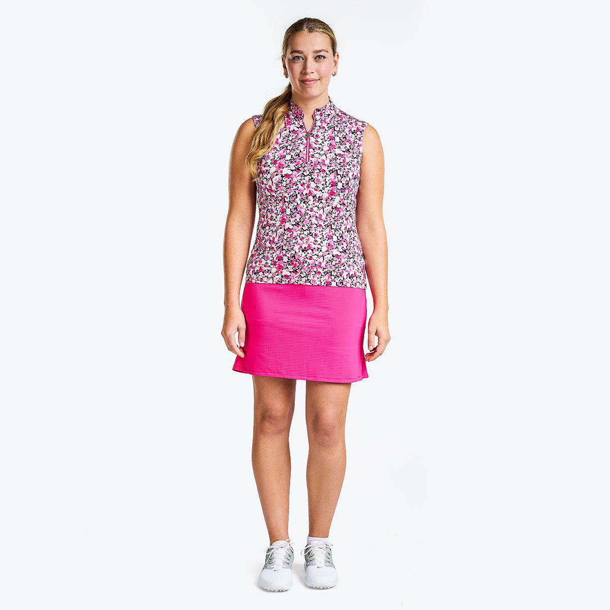 Linsay Sleeveless Mock Magenta