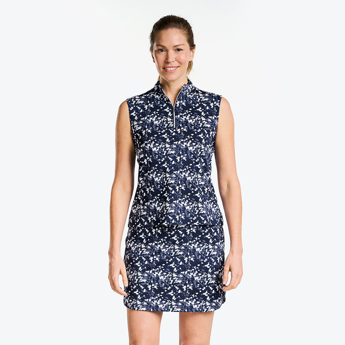Lian Sleeveless Mock Navy
