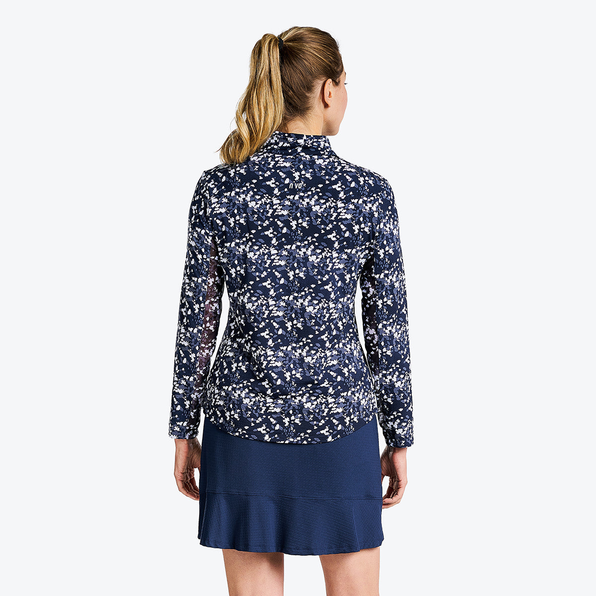 Lorna Long Sleeve Mock Navy