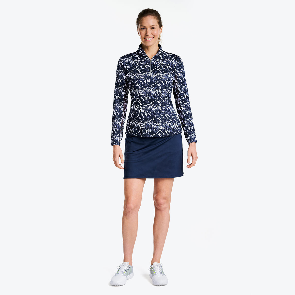 Lorna Long Sleeve Mock Navy