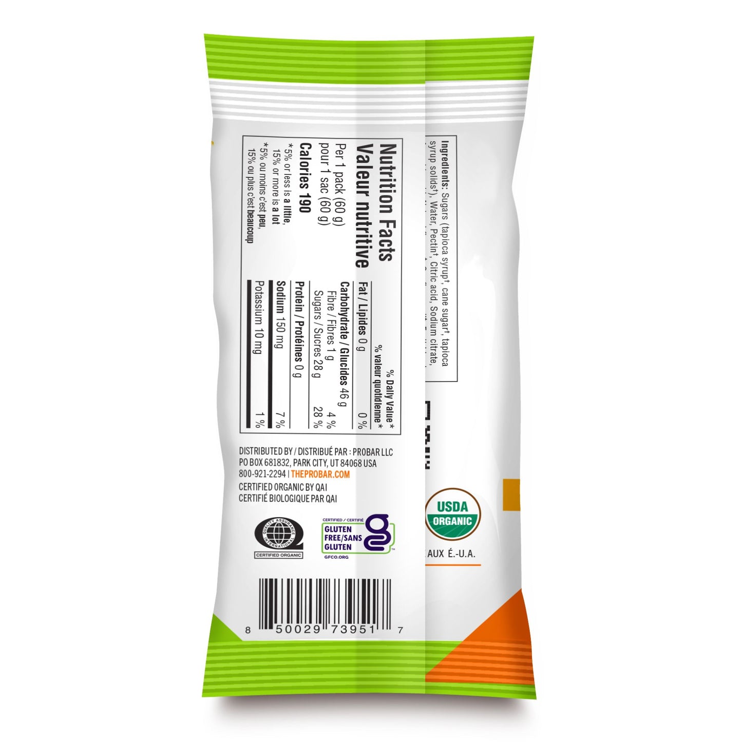 PROBAR BOLT ENERGY CHEWS ORANGE (12 UNIT CASE)