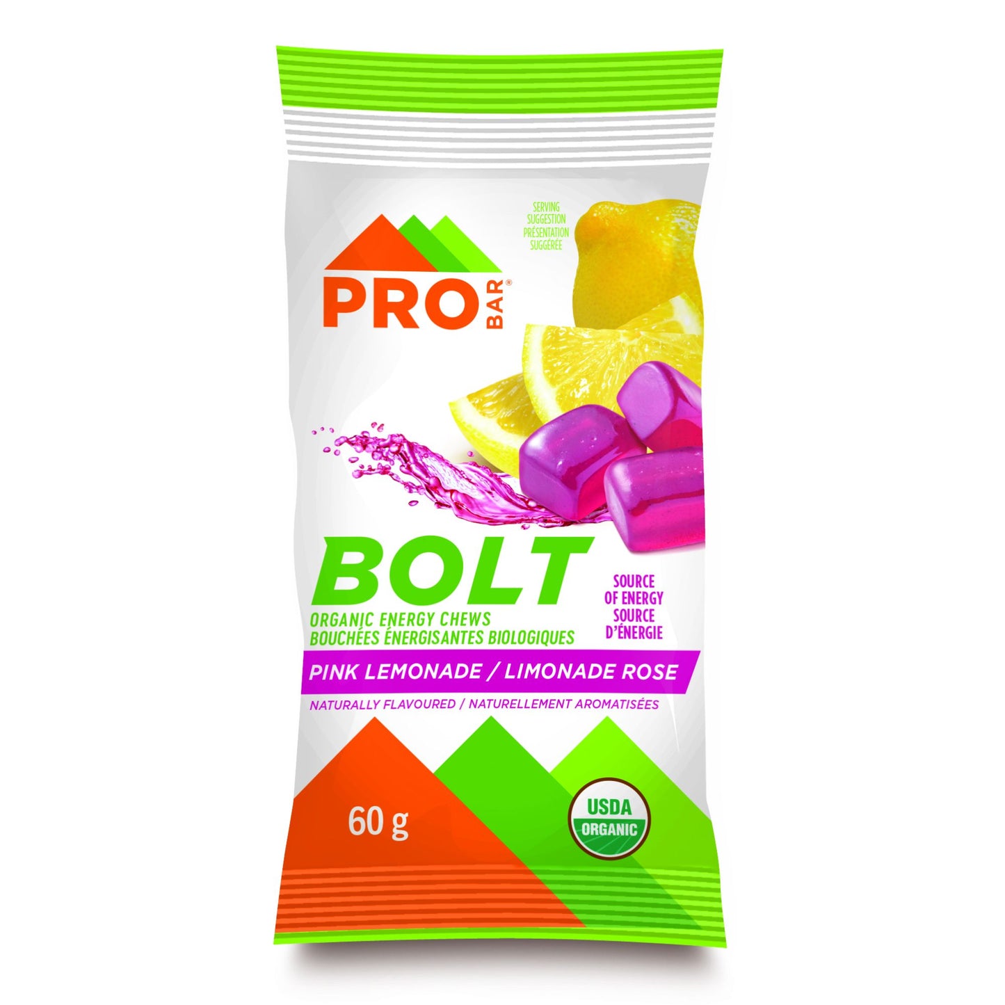PROBAR BOLT ENGERY CHEWS PINK LEMONADE (12 UNIT CASE)