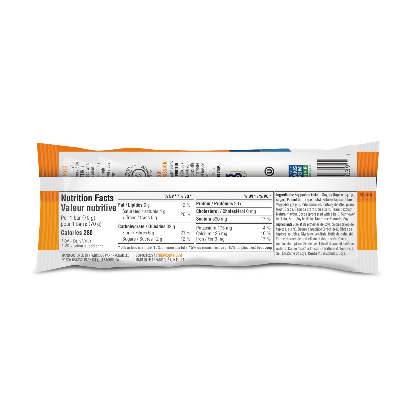 PROBAR PROTEIN BAR PEANUT BUTTER CHOCOLATE (12 UNIT CASE)