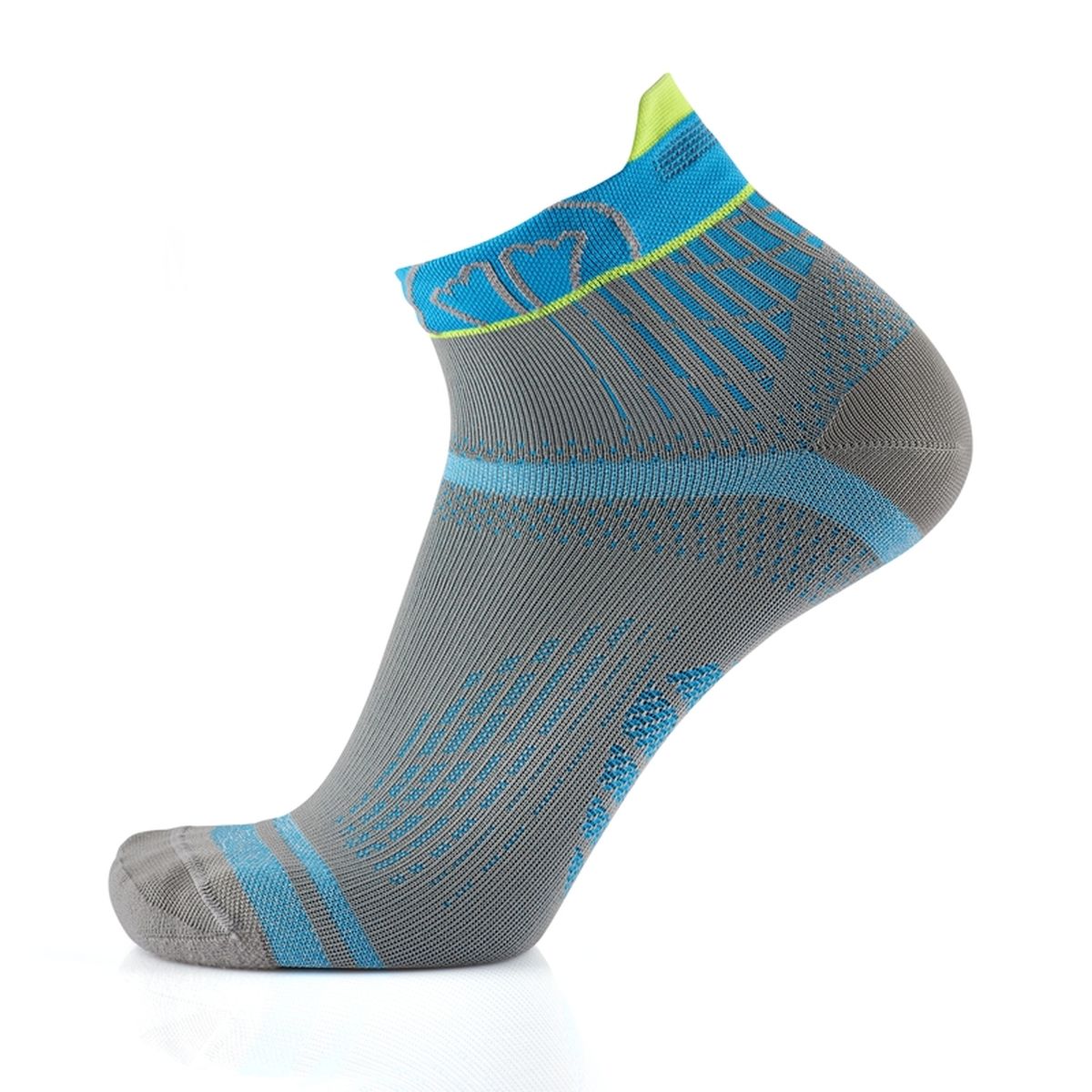 SIDAS Run Feel Running Socks - Grey & Turquoise