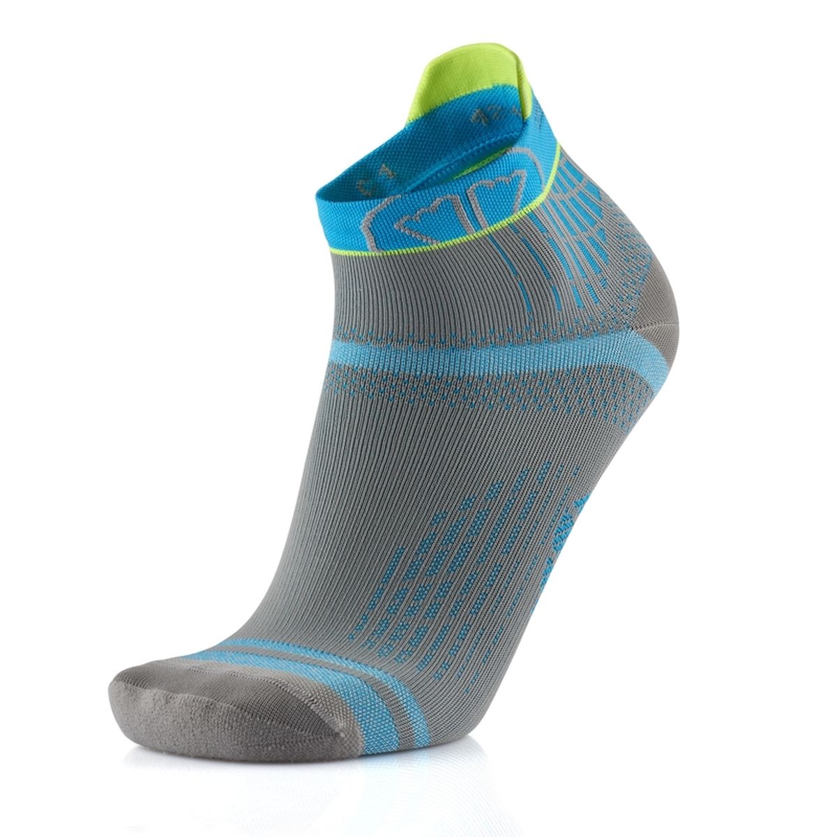 SIDAS Run Feel Running Socks - Grey & Turquoise