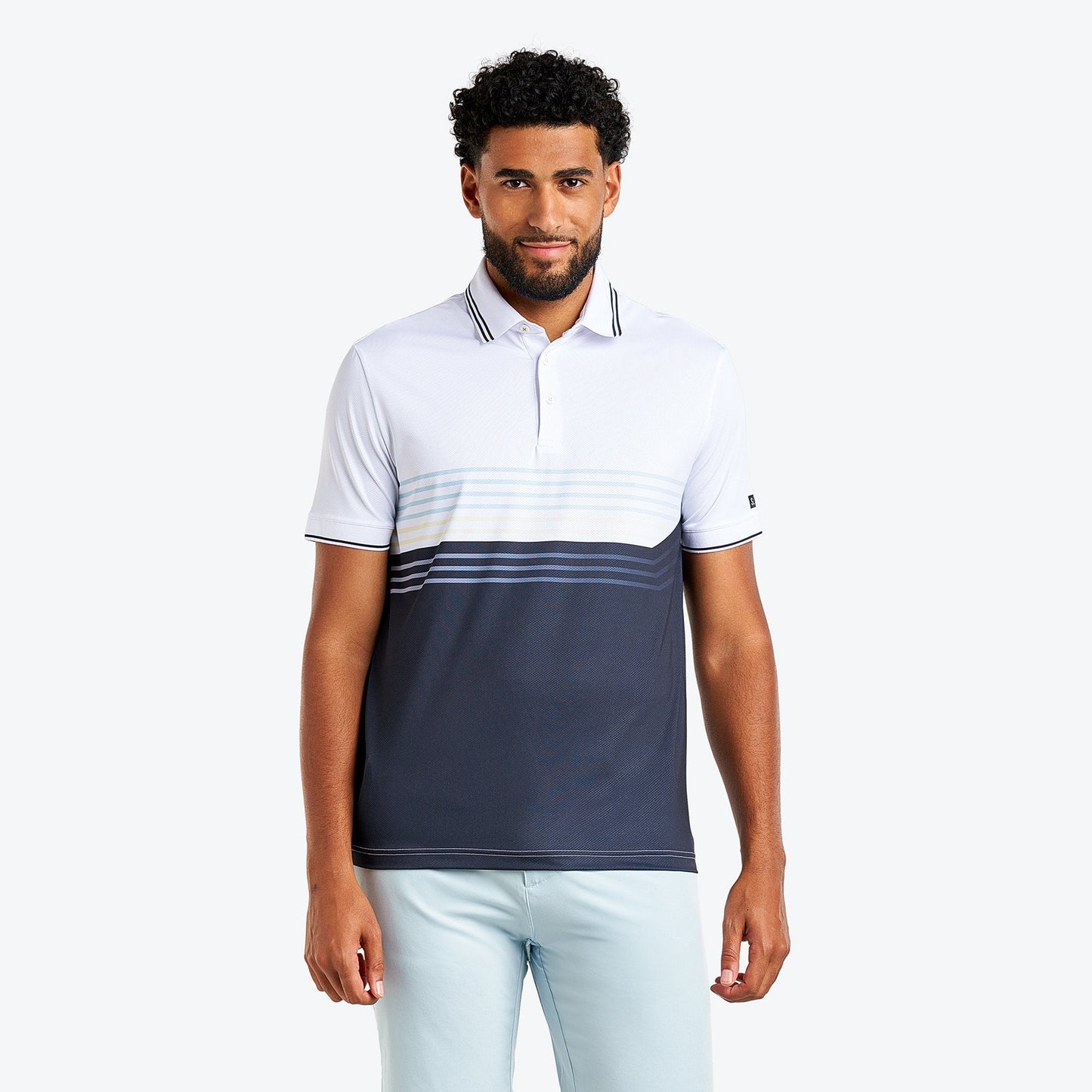 Asher Polo White/Navy