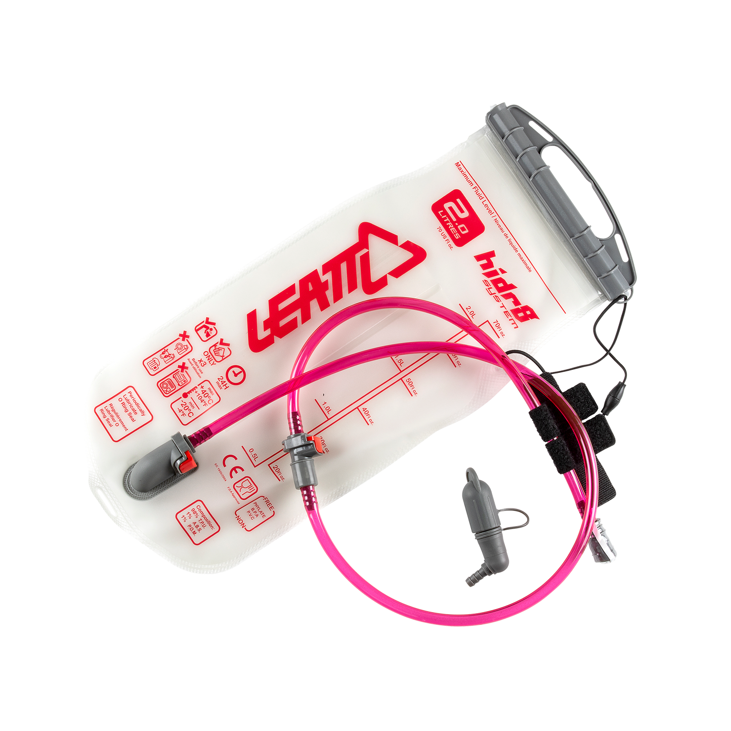 LEATT Bladder Flat CleanTech 2L (70oz) w tube and bite valve
