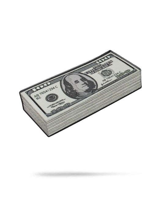 Cash Stack Ball Marker featuring a realistic design of stacked cash, ideal for golf enthusiasts.