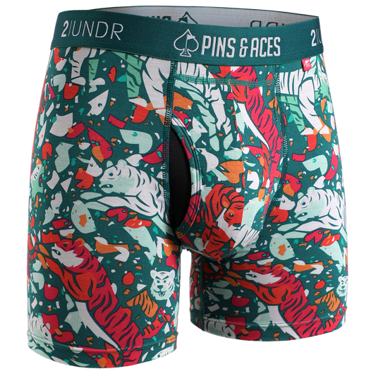 2UNDR x P&A Swing Shift 6" Box Briefs - Tiger Shatter