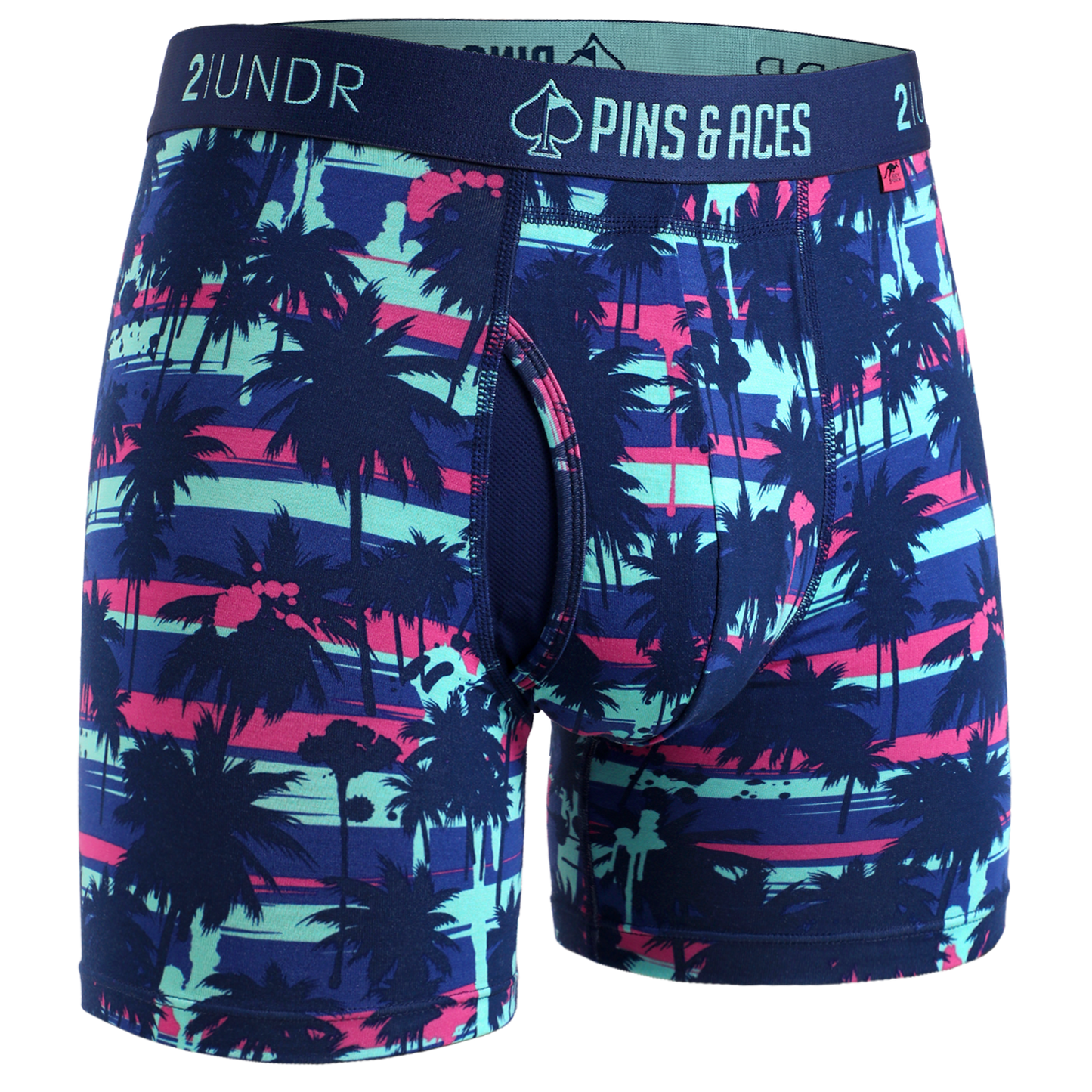 2UNDR x P&A Swing Shift 6" Box Briefs - Palm Drip
