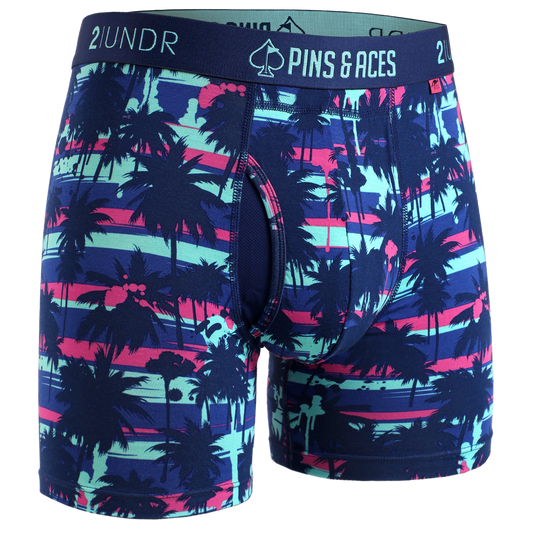 2UNDR x P&A Swing Shift 6" Box Briefs - Palm Drip