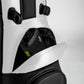 Close-up of the Player Preferred Golf Bag in Domino design, featuring a pocket with a golf rangefinder inside.