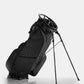 Sleek black Player Preferred Golf Bag with a stand, featuring multiple pockets and a stylish design for golfers.