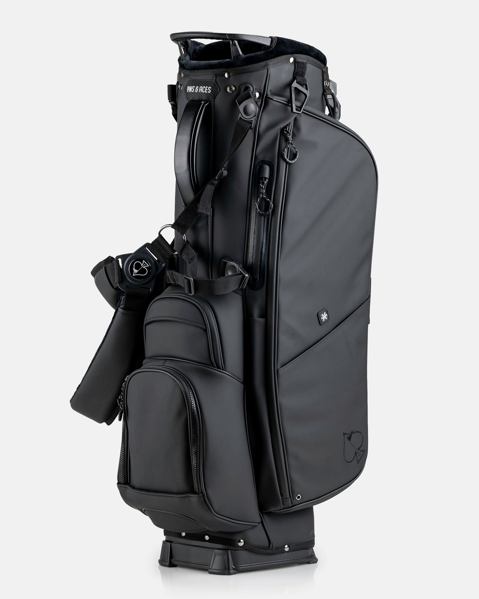 Sleek black Player Preferred™ Golf Bag featuring multiple pockets and a comfortable strap for easy carrying on the course.