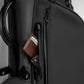 Sleek Player Preferred Golf Bag in Obsidian with a side pocket showcasing a wallet and keychain for convenient storage.