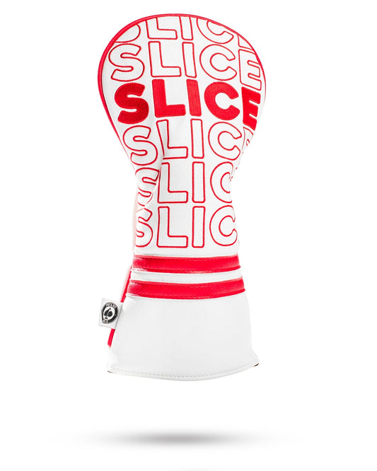 Driver cover by Slice featuring a sleek design and vibrant colors, ideal for protecting golf clubs.