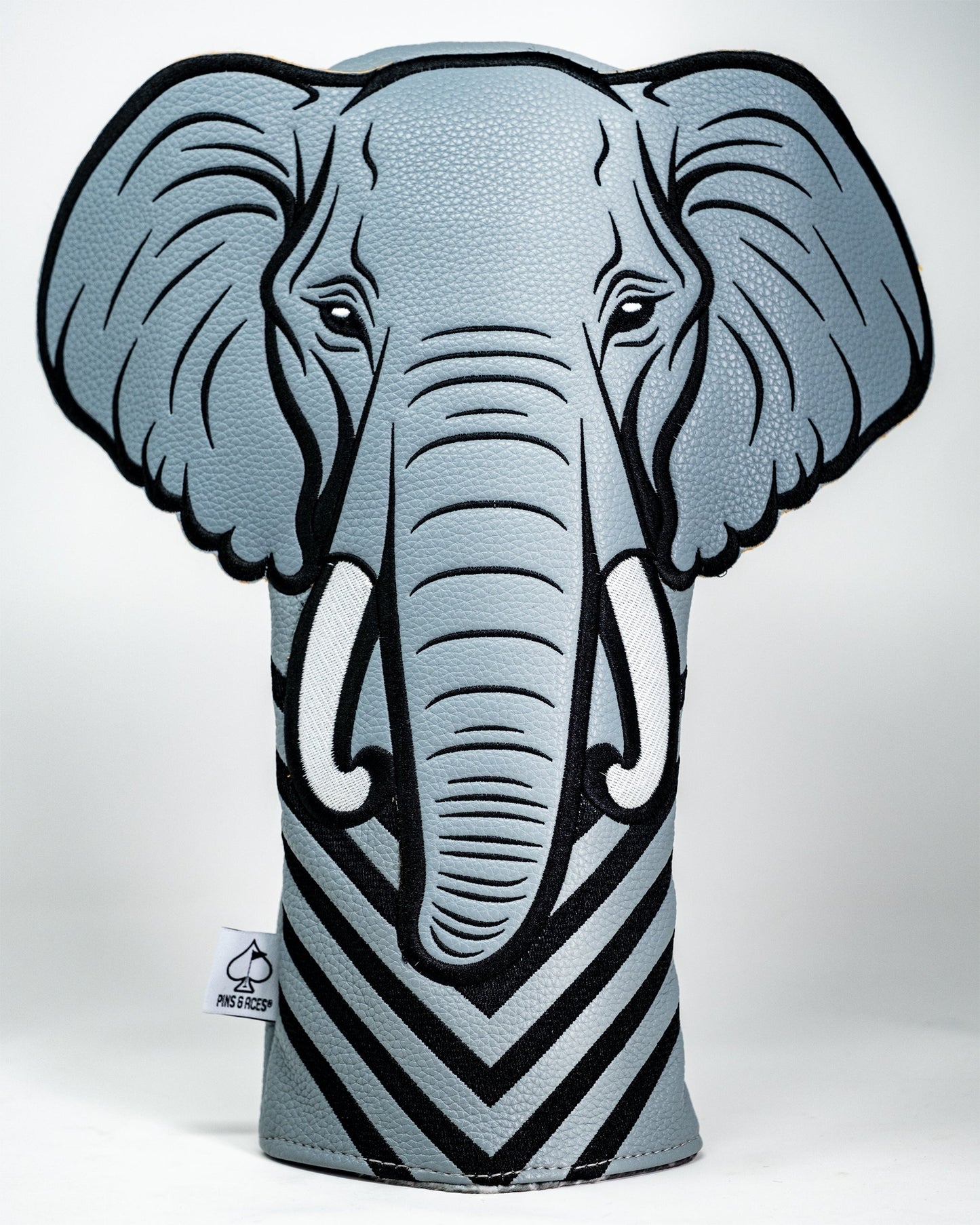 Elephant driver cover featuring a realistic elephant design, perfect for golf clubs.